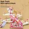 Santa Claus Automatic Stair Climbing Electric Track Slide Toy Early Education Remote Control Gift Red