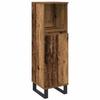 Bathroom Furniture Set with Shelf and Door 3 pcs Brown Wood Based Material