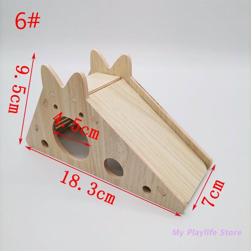 Hamsterhaus, Holzversteck, Kletternest, Lebensraumdekor, kleine Villa, Spielzeug für Mini-Rennmäuse, Goldbären, Meerschweinchen, kleine Haustiere