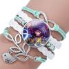 Fashionable Demon Slayer Nezuko Bracelet Mixed Materials With Plated Finish