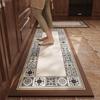 Vintage Light Luxury Kitchen Floor Mat Anti-slip Carpet Oil-proof Waterproof PVC Leather Washable Rug Long Rugs Alfombra Cocina