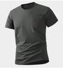 Men's Summer Casual Round Neck T-Shirt with Decorative Seams
