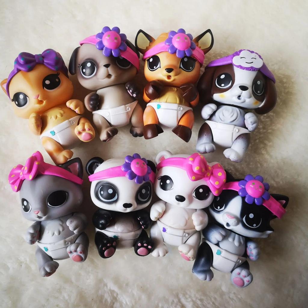 1 adet Orijinal Birçok sevimli oyuncak Sevimli Evcil Hayvan dükkanı hayvanı Sevimli küçük ayı evcil hayvan aksiyon figürü en küçük bebekler hediye kız oyuncağı