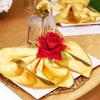 4Pcs Rose Flower Napkin Rings Delicate Decorative Napkin Holders Handicraft Style for Dinner Table Home Party Wedding