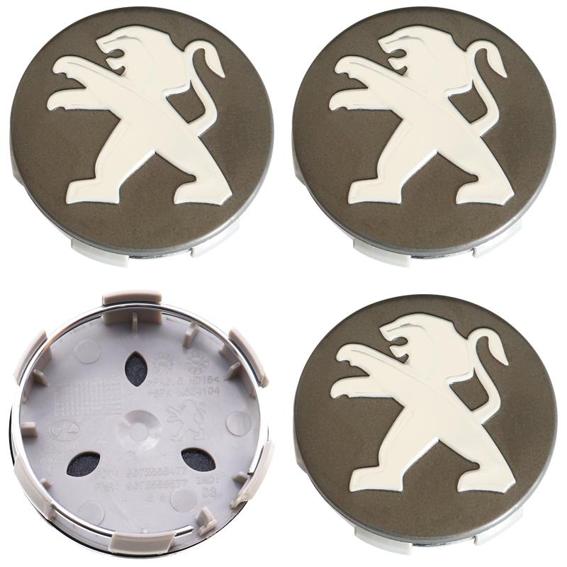 4pcs 60mm Peugeot logo Car wheel emblem Wheel Center Hub Cap auto Rim refit dust-proof badge covers sticker styling accessories