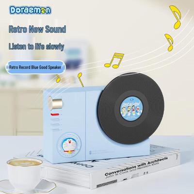 ROCK Doraemon Retro Record Player Mini Bluetooth Speaker CN Plug (adapter Included)