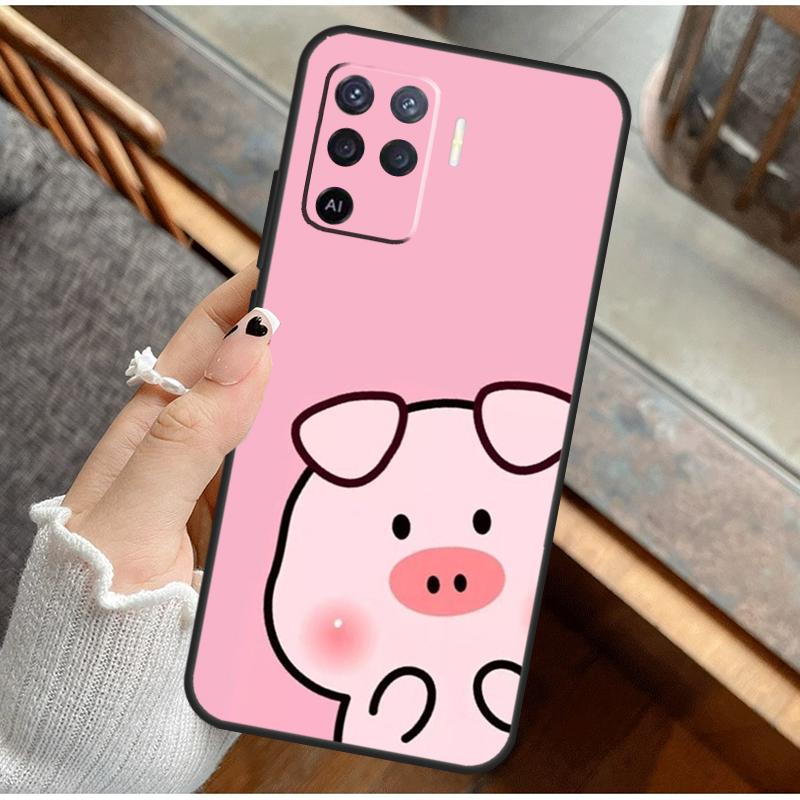Adorable Cute Pigs Piglets Phone Case For Oppo A16 A76 A78 A96 A58 A18 A38 A98 A17 A77 A80 A40 A60 A74 A94 A54 A15 A57S