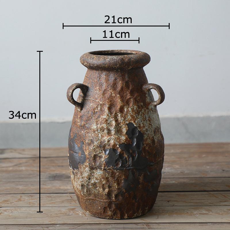 

Wabi Sabi Style Ceramic Vase Mottled Texture Plant Pot Table Decoration Flowers Arrangement Floral Vases Room Aesthetic Decor