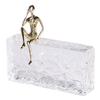 Luxury Crystal Sitting Figure Sculpture for Home Decor