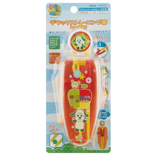 Skater Children's Training Chopsticks, 14cm, Ages 2-7, Right-Handed, Square Tips for Easy Pickup, Inai Inai Baa (ADXT1S-A)