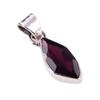 Natural Garnet Gemstone 925 Solid Sterling Silver Gift Jewelry Pendant 1'' S0g05