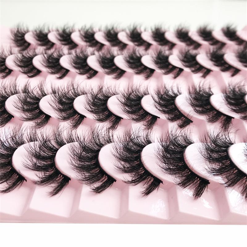 20 Paar dichte, natürlich aussehende falsche Wimpern im europäischen und amerikanischen Stil