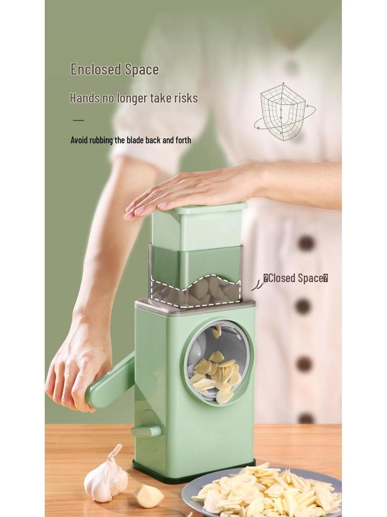 German Multifunctional Vegetable Cutter: Roller Potato Slicer, Shredder, Grater, Grinder, Chopper.