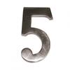 DOOR NUMBERS FROM 1 TO 9. 10cm. CHOOSE NUMBER AND FINISH. NUMBER FIVE MATT NICKEL FINISH