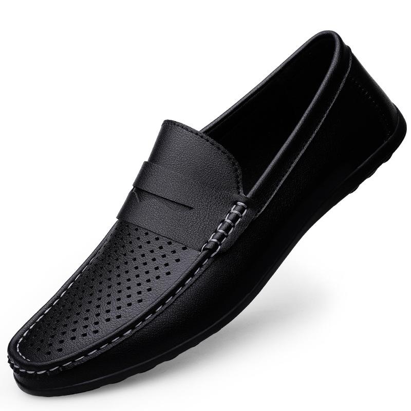 Leather Men's Shoes Summer New Driving Flat Casual Style Men's Shoes Trendy Fashion Outdoor Lazy Loafers Men's Shoes