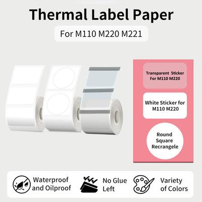 Thermo-Aufkleberpapier, Thermopapier, Etikettendrucker, Papieretiketten für kleine Unternehmen, Mehrzweck, für M110, M221, M200, M220-Drucker