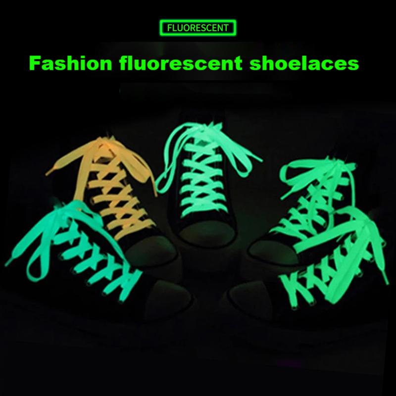 1Pair Luminous Shoelace Sport Men Women Shoe Laces Glow In The Dark for Fluorescent Shoeslace for Sneakers Canvas Shoes Lace