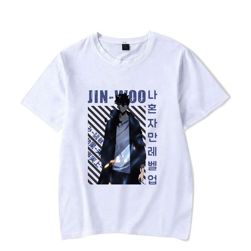 New Solo Leveling Sung Jin Woo Printing T Shirt Men Women T-Shirt Harajuku T-shirt Unisex Fashion Summer Tops