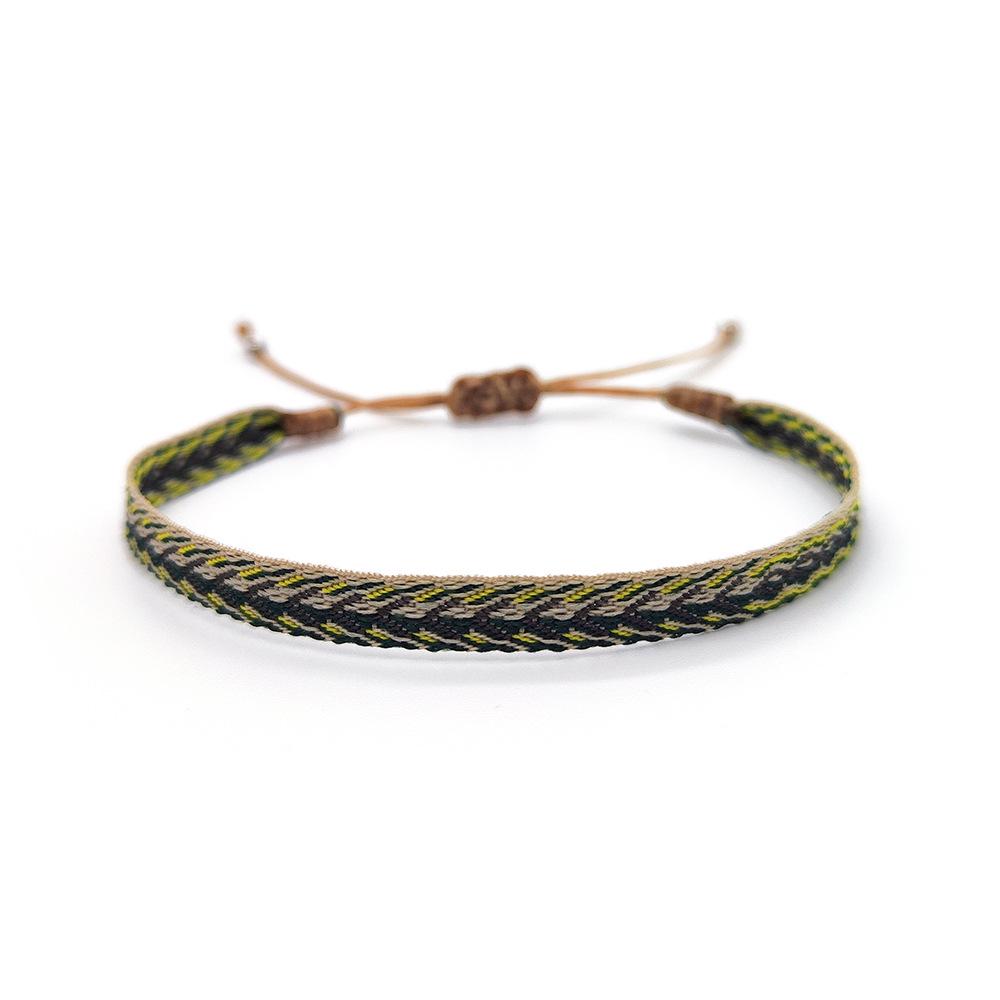 Colombian Ethnic Handmade Woven Pattern Bracelet - Retro Style for Girls