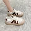 Thick-soled Forrest Gump Shoes New Spring and Autumn Sports Leather Surface Breathable Student Flat Baseplate Shoes Tide