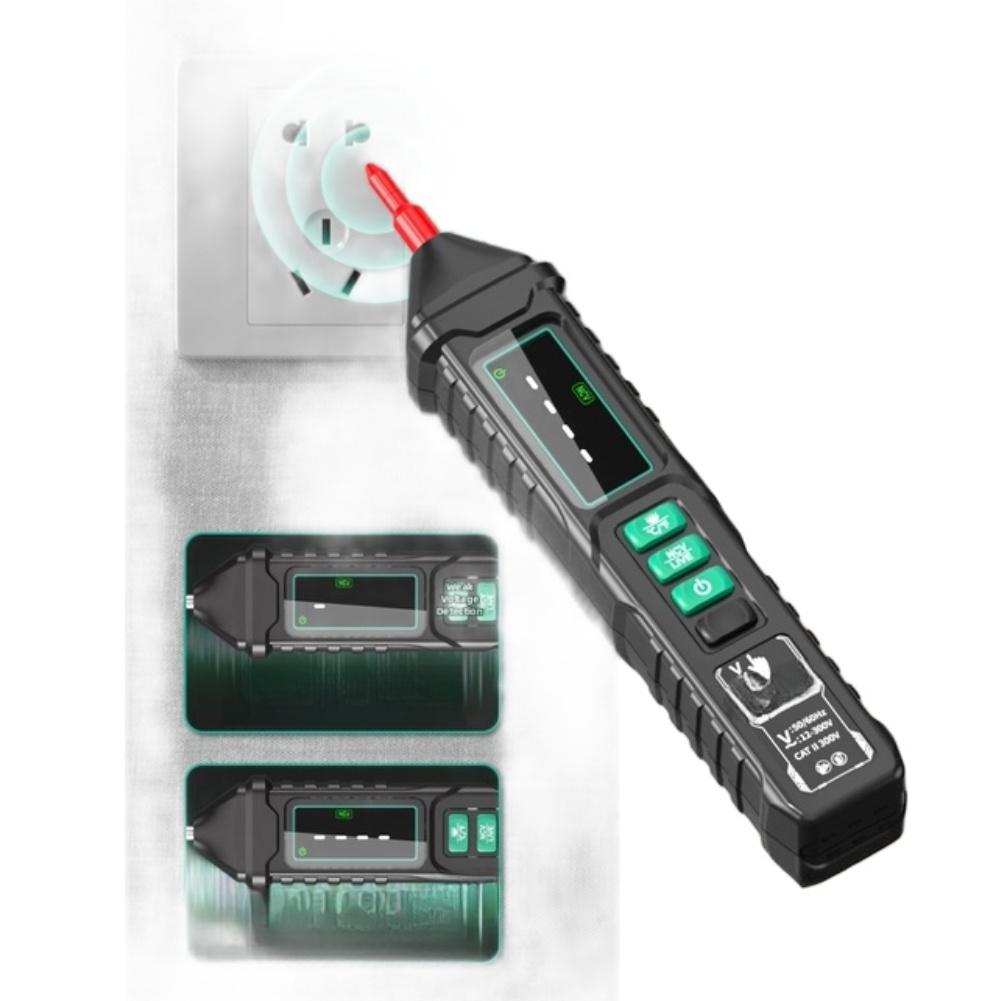 FY18K Digital Voltage Tester Pen LCD Screen Non Contact AC Voltage Detector Live Enables Safe Voltage Sensing From 12~1000V AC