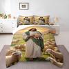 Jesus the Good Shepherd Holding Lamb Bedding set (1 duvet cover, 2 pillowcases, duvet not included), Religious Christian Faith Art Print
