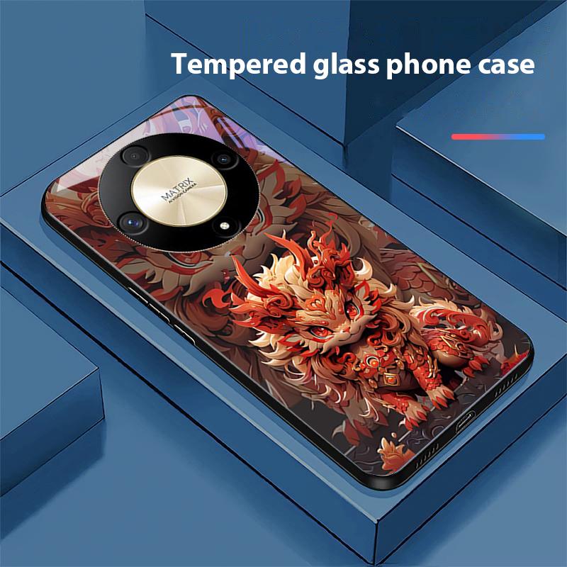 Stil Chinezesc Leu Pentru Honor Magic 6 50 70 90 Lite X7b 200 Pro Nova 10 Nova 5T X6 P30 Pura 70 Ultra Carcasă Telefon din Sticlă Călită