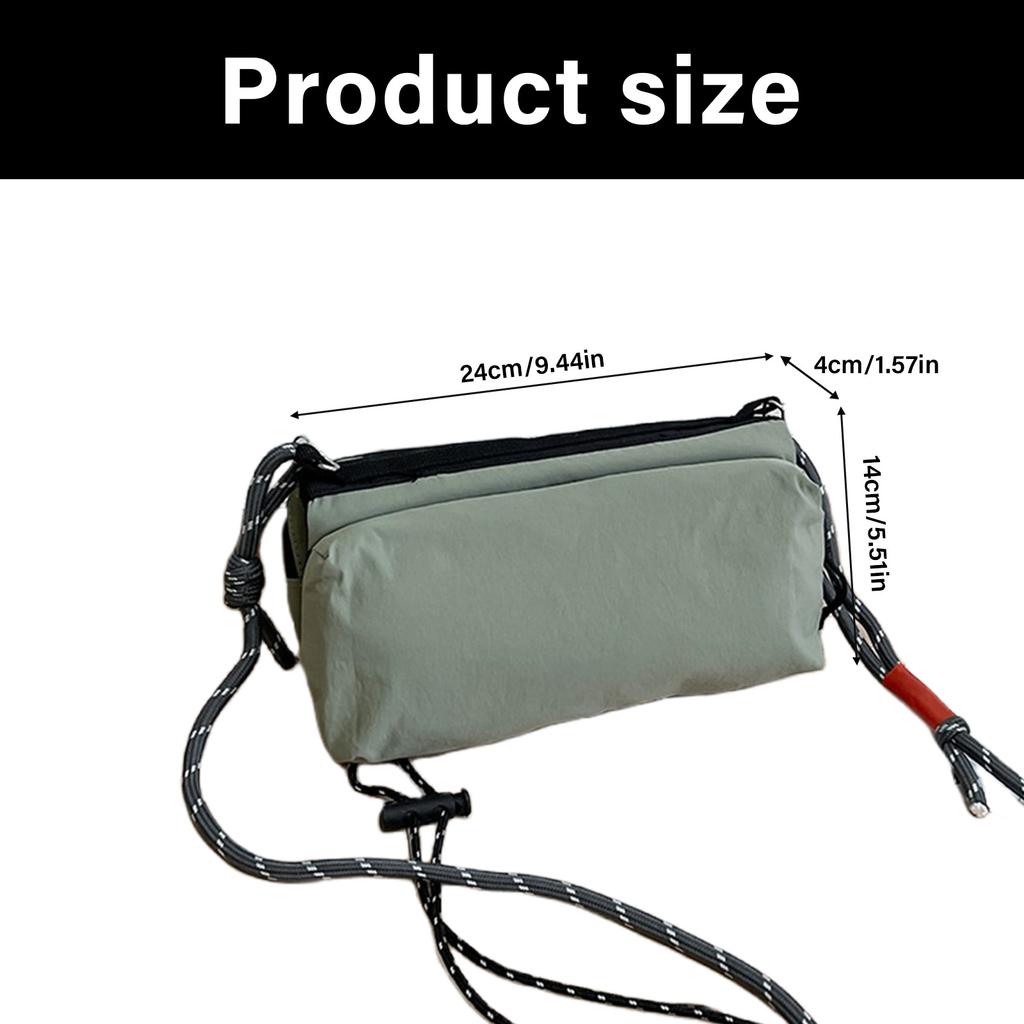 Waterproof Nylon Crossbody Bag for Women Men Trendy Water Bottle Bag Crossbody Purse with Adjustable Strap Sling Bag