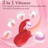 2 In 1 Simulation Tongue Vibrator with 10 Tongue Licking & 10 Vibrating Modes and Clitoral G Spot Stimulator USB Charging Sex Toys