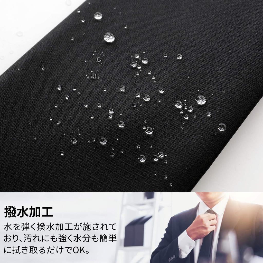 Formal Black Made In Solid Black Satin Memorial Service [FORMAL] Tie, Japan, Silk, Water-Repellent, Funeral, Wake, (A Regular)
