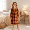 Girls Long Sleeve Print Nightgown Pajama Dress for Fall Winter Sleepwear and Loungewear