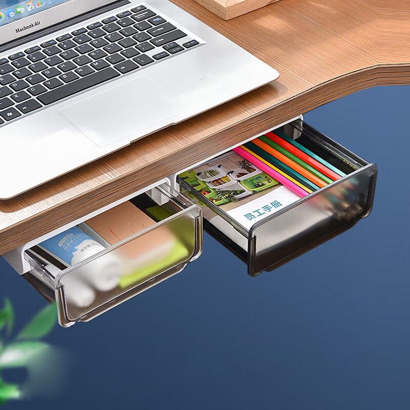 Przezroczysty Samoprzylepny Schowek Szufladowy Pod Biurko na Biurka Biurowe