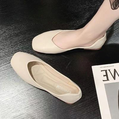 Sapatos Femininos Multicores de Salto Baixo 2024 Sapatos de Vovó Raso Flats Casuais Versáteis Usar um sapato duas vezes Zapatos De Mujer