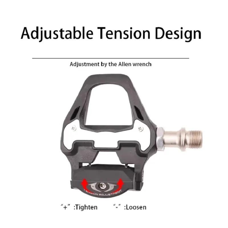 RIRO automatic road bike pedals Self-Locking nylon pedals with Cleat For Shimano SPD System black ultralight road bike pedals