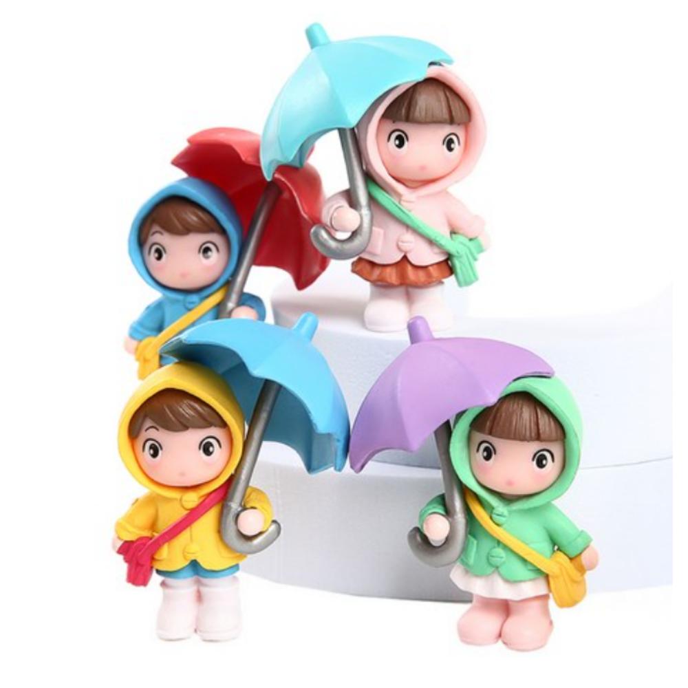 Lovely Sweet Umbrella Girl Figure Set of 4 All