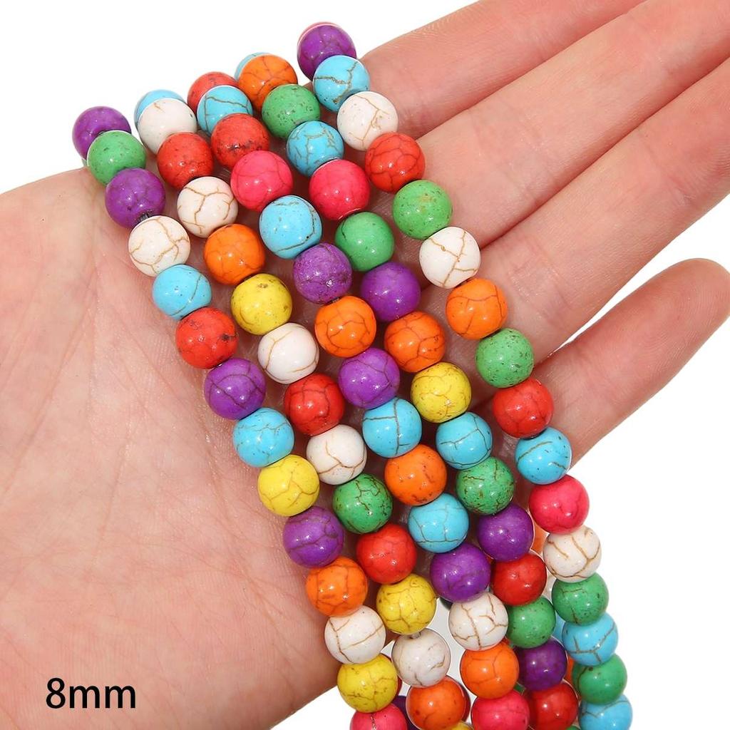 Synthetic Colour Turquoise Various Shapes of Colour Beads For Handmade Bracelet Necklace Keychain DIY Craft Jewelry Making Accessories