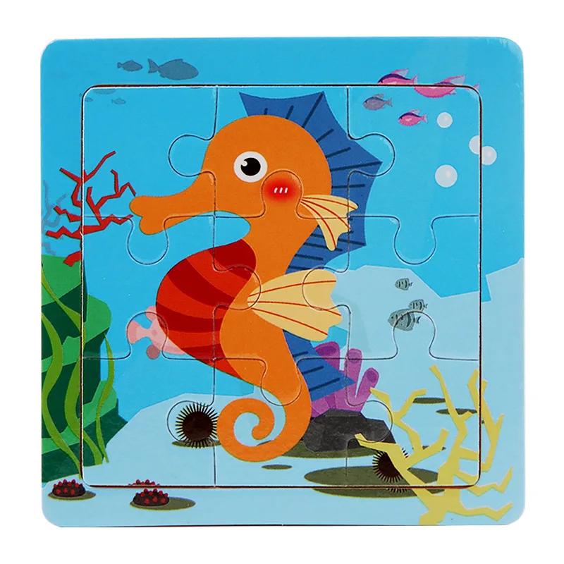 3D Puzzles Cartoon Animals Montessori Game Children Cognitive Jigsaw Puzzle Infant Playthings Educational Toys Ideal for Toddler