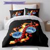 Anime One Piece Pattern Bedding Quilt Set Quilt Cover Pillowcase Home Birthday Gift(1 * Duvet Cover + 2 * Pillowcase, Without Core)