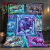 Cyber Bull Collection 2D Flat Pattern Flannel Blanket, High Quality All Seasons, Home Decor, Warmth and Comfort, Perfect for Christmas Gifts.