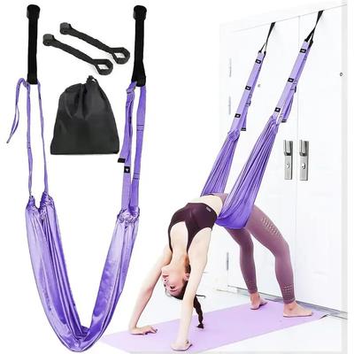 Beinstretcher-Gurt, Dehnungsgerät mit Türanker Flexibilitätstrainer Rückbeugehilfe für Tanz Aerial Yoga Ballett Bein
