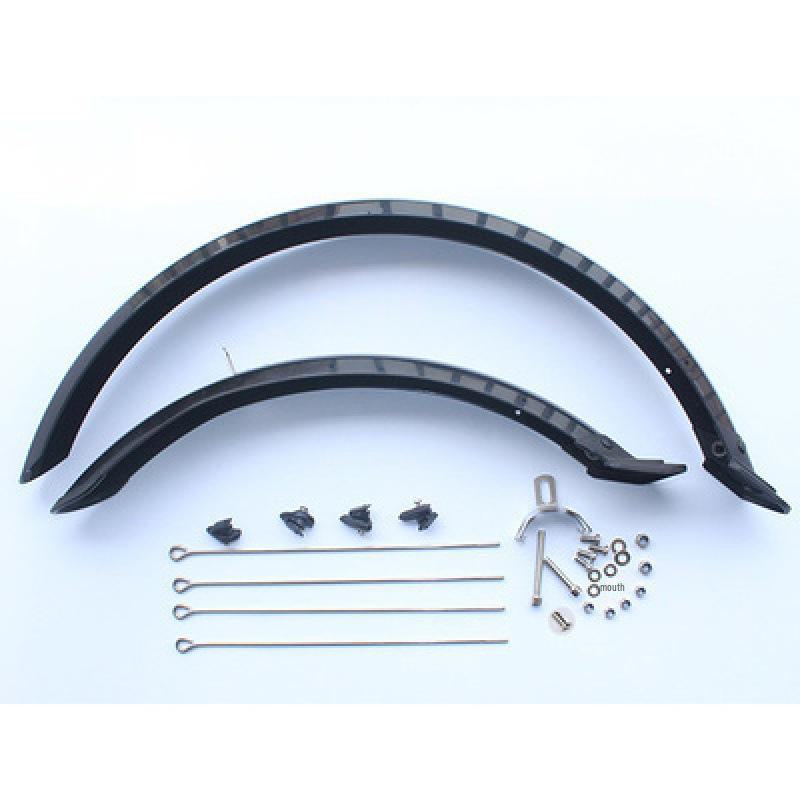 Foldable Electric Bicycle with Full Mudguard, 14"/16"/20" V or Disc Brake, Mud & Tile Removal Board