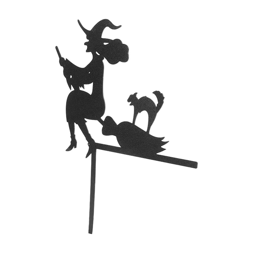 Halloween Door Corner Decoration Cat Witch Flying On Broom Door Corner Sign for Mantel Window