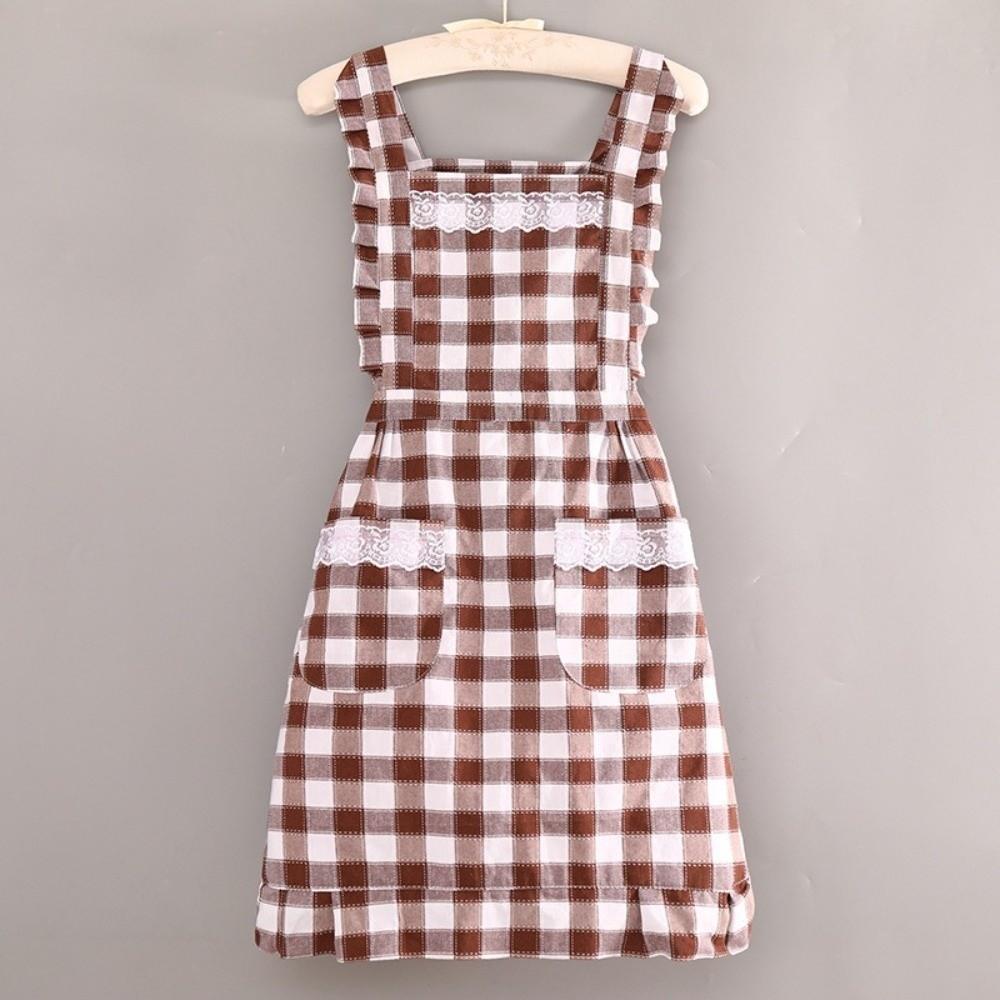Breathable Cotton Cooking Aprons Wipeable Hands Multipurpose Stain-Resistant Apron Anti Dirty Sleeveless Apron Household Kitchen