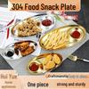 304 Stainless Steel Snack & Dipping Plate for Fried Foods