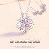 Trendy Four-Leaf Clover Titanium Steel Necklace for Women - High-End Design
