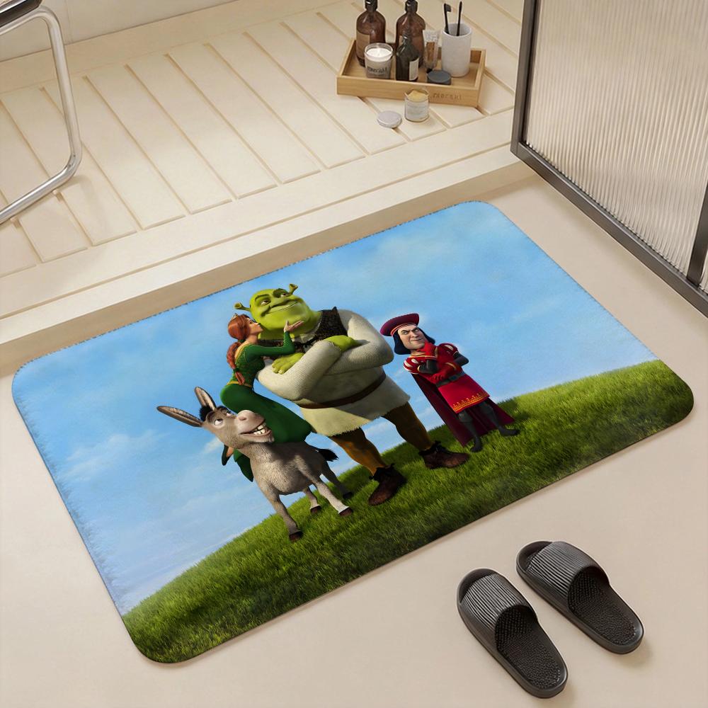 Klassieke Film S-ShrekS Vloermat Eco-vriendelijke Flanellen Deurmat Antislip Geurloos Zacht Kort Pluche Binnen Vloerkleed
