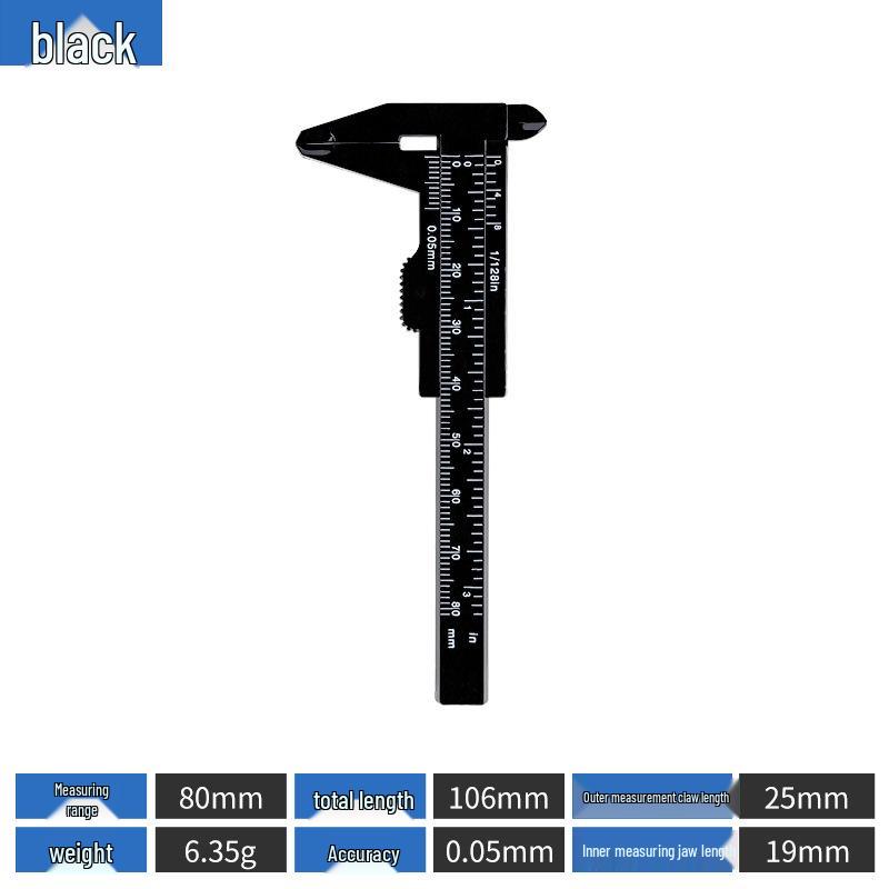 Plastic Vernier Caliper for Eyebrow Shaping and Microblading (80/150mm)