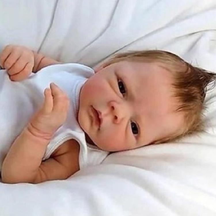 Realistic Doll Baby Full Body Boy Silicone Toy New Born 18'' Romper
