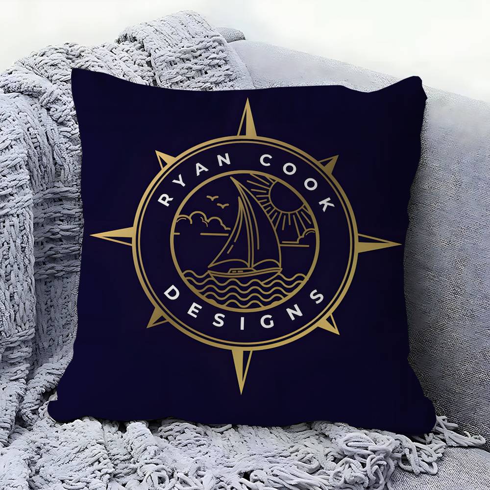 

Nautical Compas Pillowcase Toon Gift Cushion Cover Bedroom Home Sofa Chair Seat Decor Pillow Case 12x12Inch