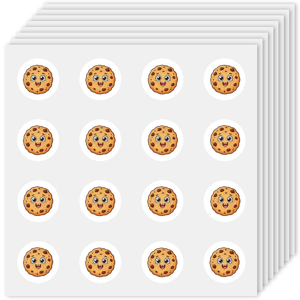 8 Sheets Plastic Waterproof Self-Adhesive Picture Stickers Cartoon Decals for Kid's Art Craft Cookies 150x150mm Sticker: 25mm